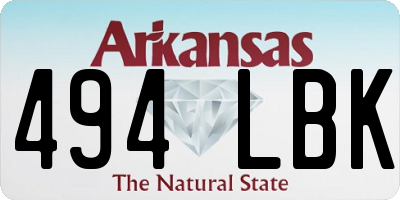 AR license plate 494LBK