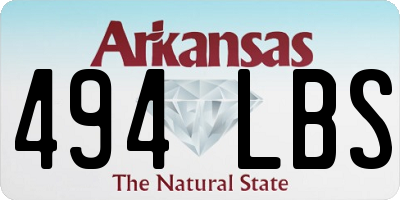 AR license plate 494LBS