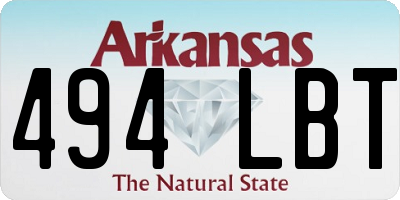 AR license plate 494LBT