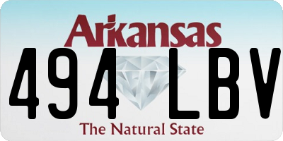 AR license plate 494LBV