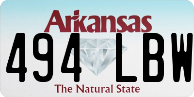 AR license plate 494LBW