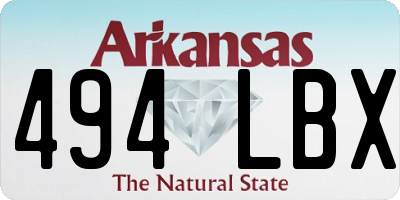 AR license plate 494LBX