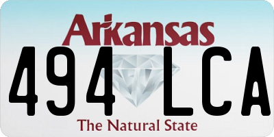 AR license plate 494LCA