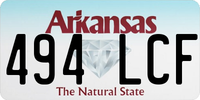 AR license plate 494LCF
