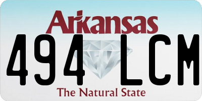 AR license plate 494LCM