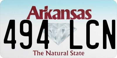 AR license plate 494LCN