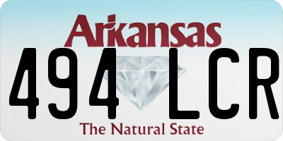 AR license plate 494LCR