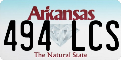 AR license plate 494LCS