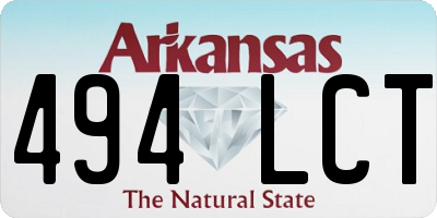 AR license plate 494LCT