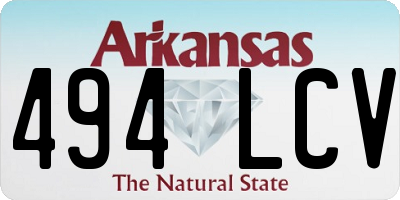 AR license plate 494LCV