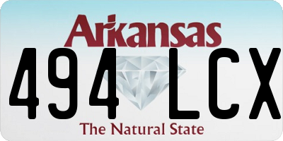 AR license plate 494LCX
