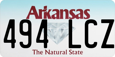 AR license plate 494LCZ