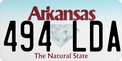AR license plate 494LDA