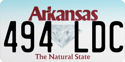 AR license plate 494LDC