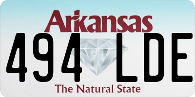 AR license plate 494LDE
