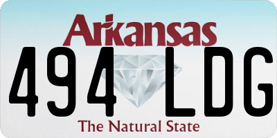 AR license plate 494LDG