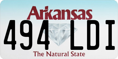 AR license plate 494LDI