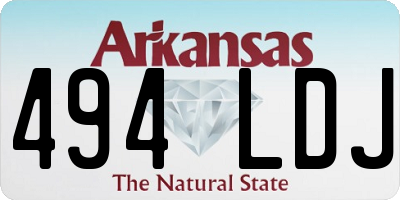 AR license plate 494LDJ
