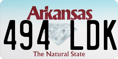 AR license plate 494LDK