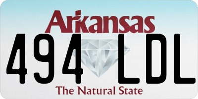 AR license plate 494LDL