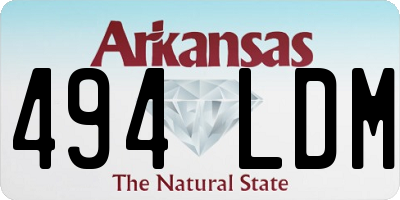 AR license plate 494LDM