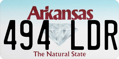 AR license plate 494LDR