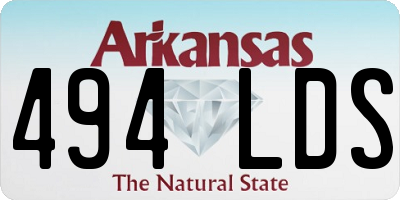 AR license plate 494LDS