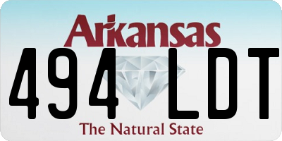 AR license plate 494LDT
