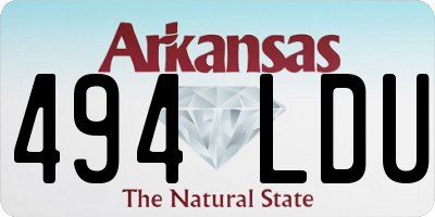 AR license plate 494LDU