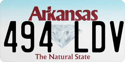 AR license plate 494LDV