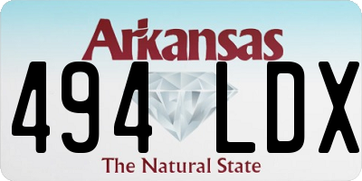 AR license plate 494LDX