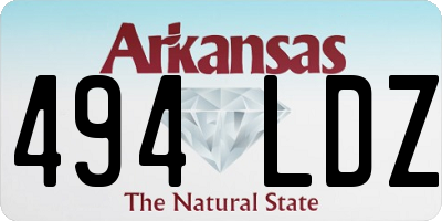 AR license plate 494LDZ