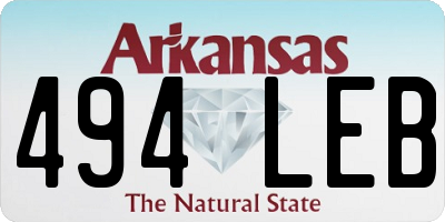 AR license plate 494LEB