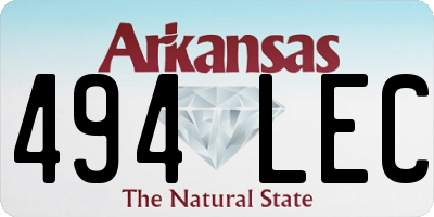 AR license plate 494LEC