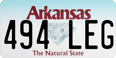 AR license plate 494LEG