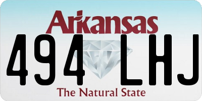 AR license plate 494LHJ