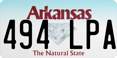 AR license plate 494LPA