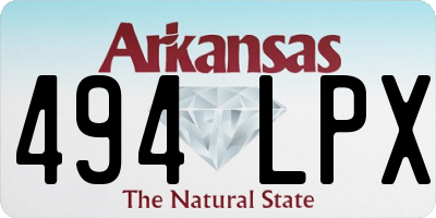 AR license plate 494LPX