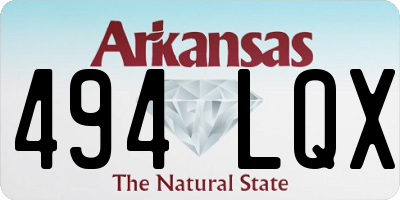AR license plate 494LQX