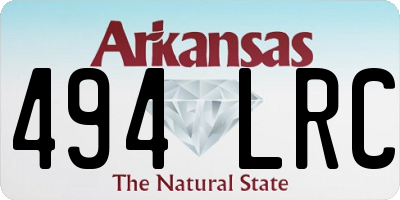 AR license plate 494LRC