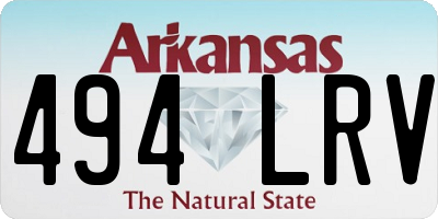 AR license plate 494LRV