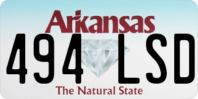 AR license plate 494LSD