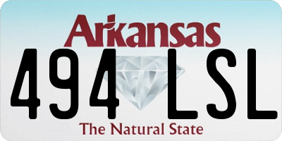 AR license plate 494LSL