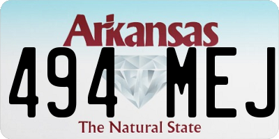 AR license plate 494MEJ