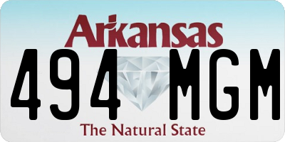 AR license plate 494MGM