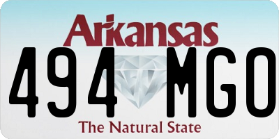 AR license plate 494MGO