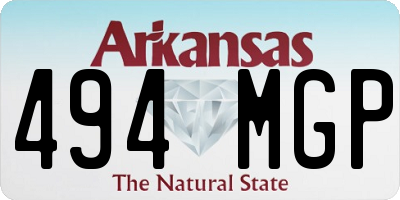 AR license plate 494MGP