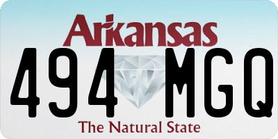 AR license plate 494MGQ
