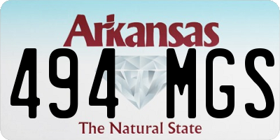 AR license plate 494MGS