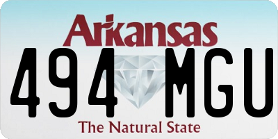 AR license plate 494MGU